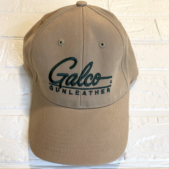 SHASTA WEAR GALCO GUNLEATHER Baseball Hat Men's Khaki One Size Adjustable - Picture 1 of 7
